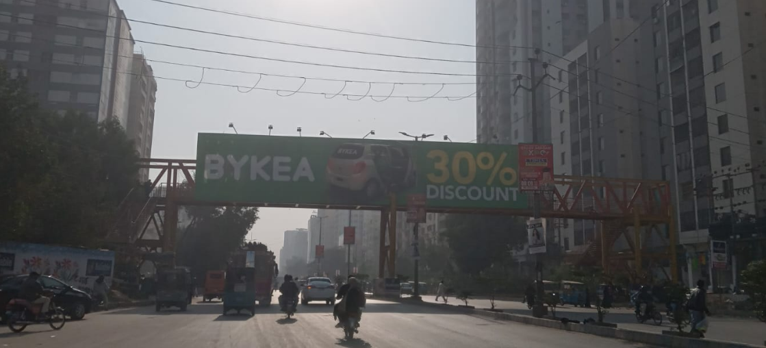 Pedestrian bridge banner or board