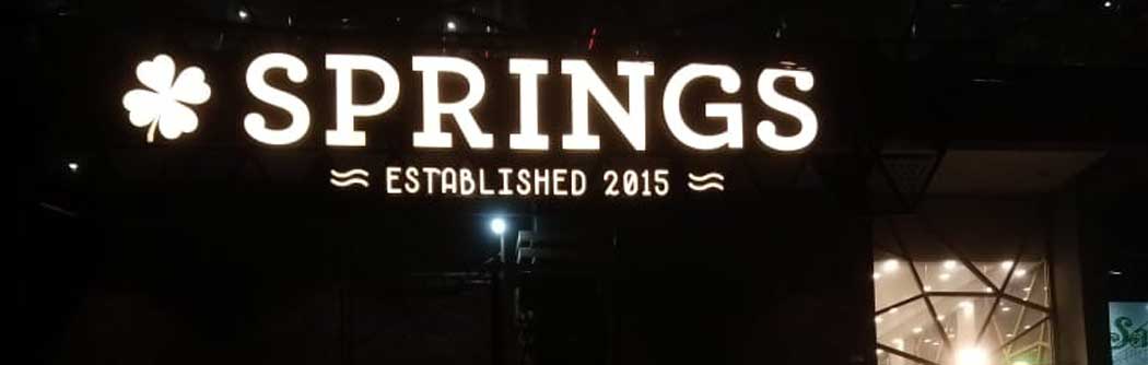 Shop Sign Board night view